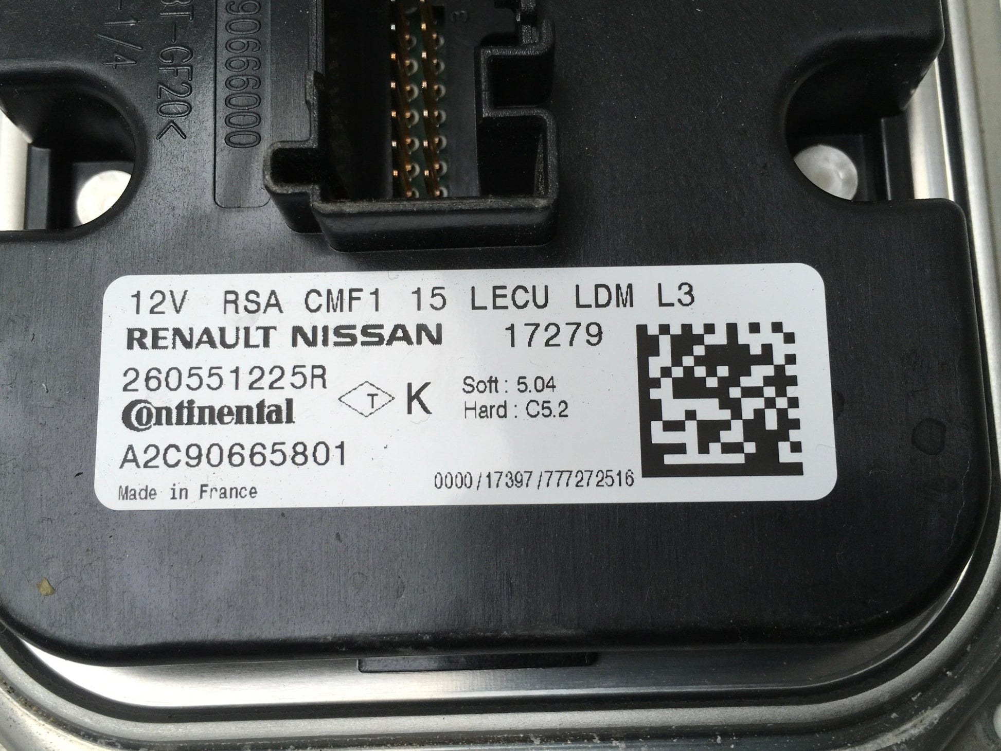 Centralita faros Renault 260551225R - 260551225R
