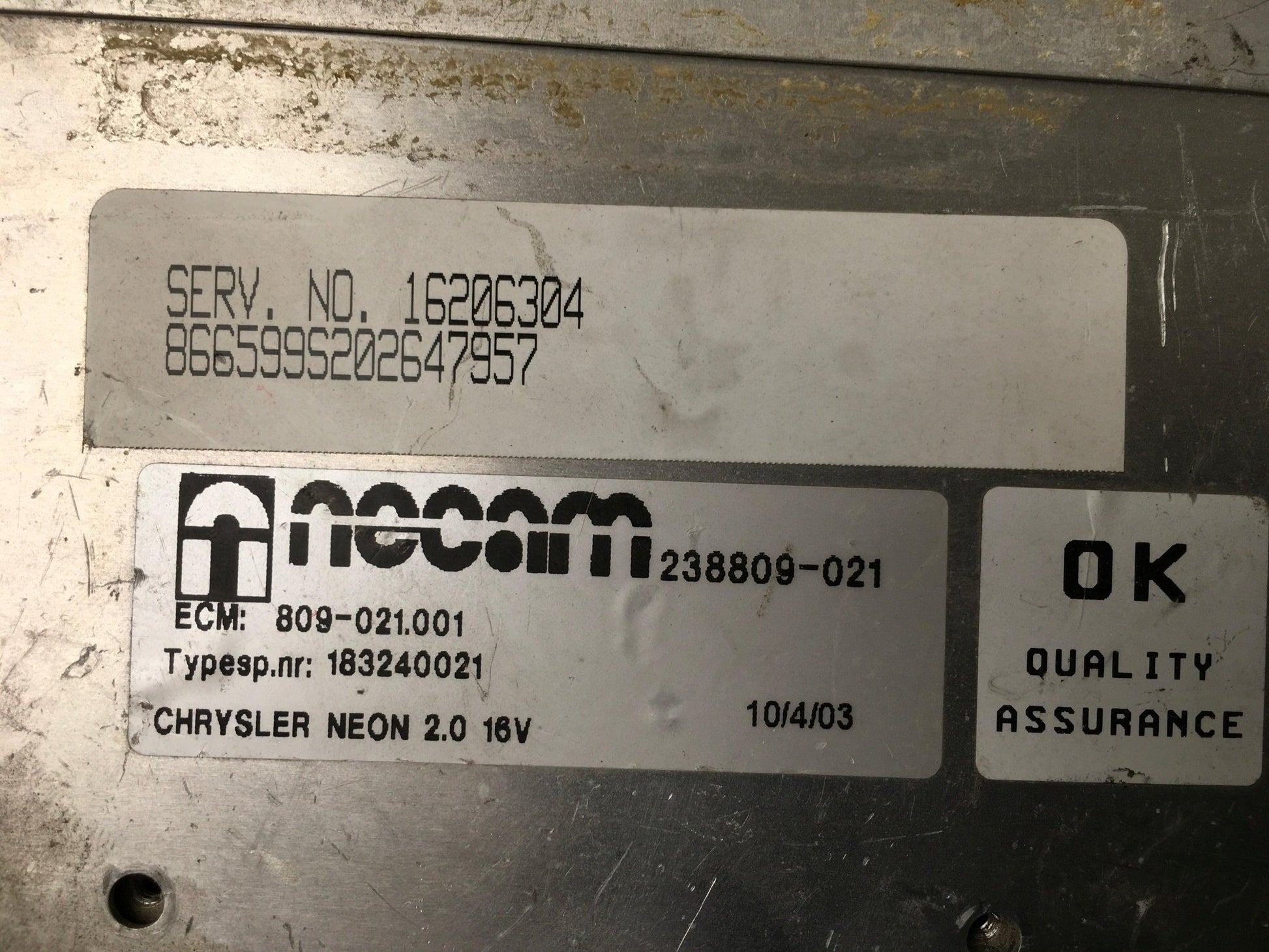 Centralita Motor Chrysler Neon I - 16206304