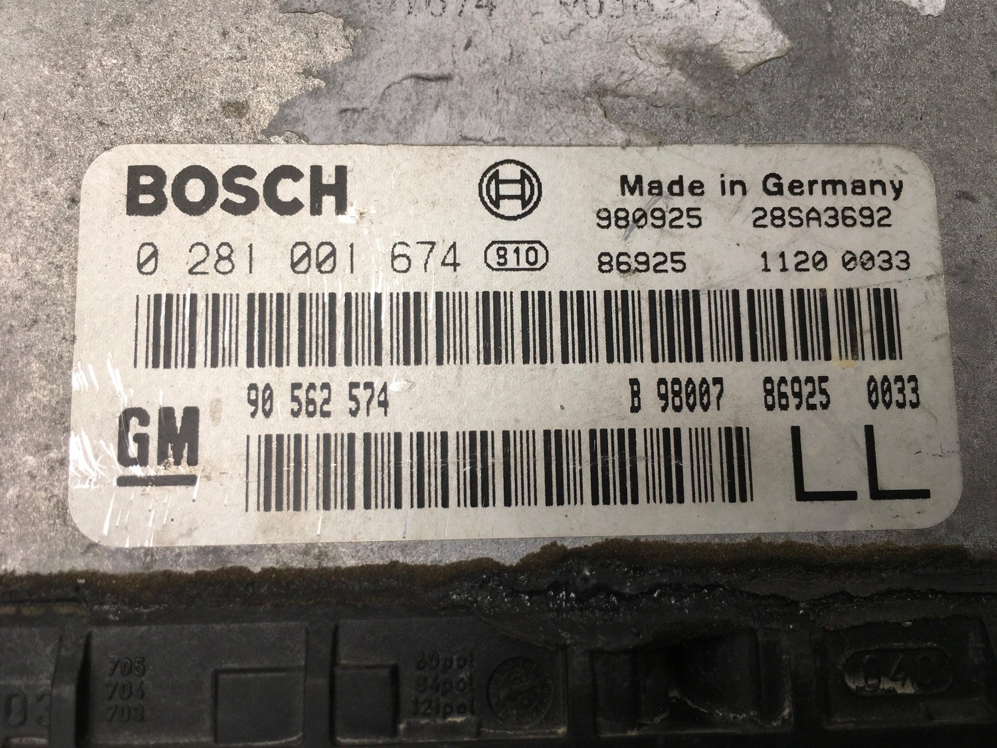 Centralita Motor Opel Astra G - 0281001674