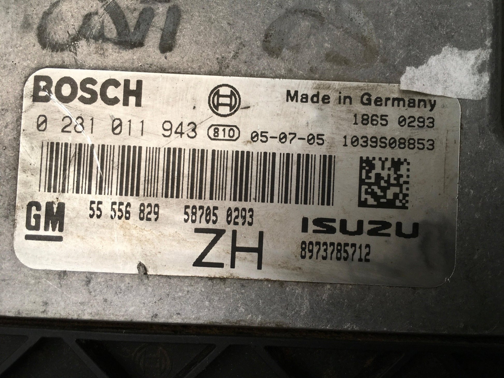 Centralita Motor Opel Astra H - 0281011943