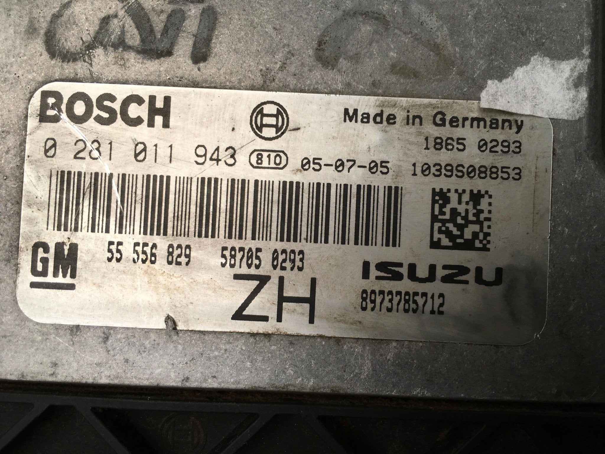 Centralita Motor Opel Astra H - 0281011943