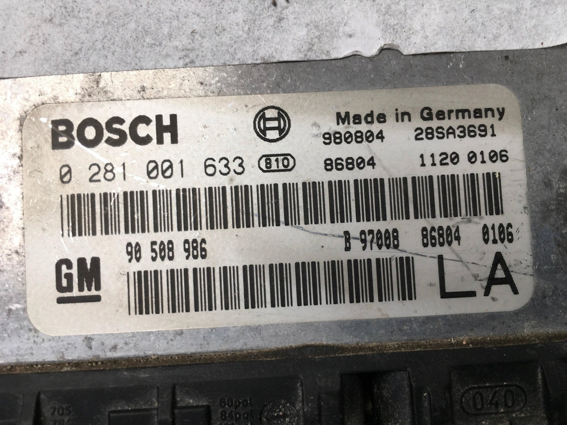 Centralita Motor Opel Vectra B - 0281001633