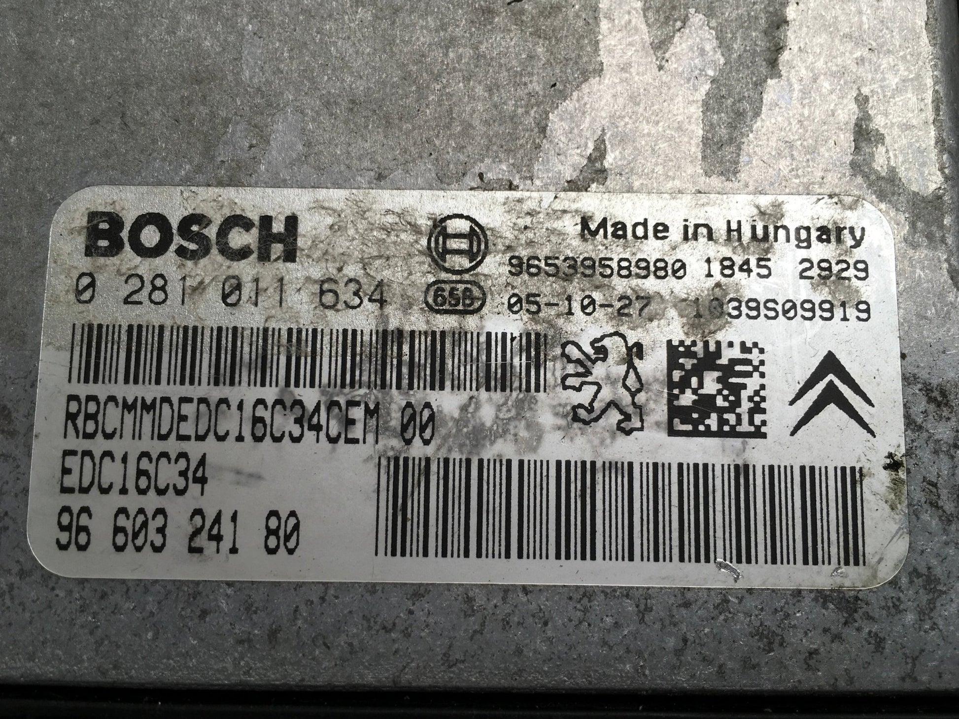 Centralita motor Peugeot 307 - 9660324180