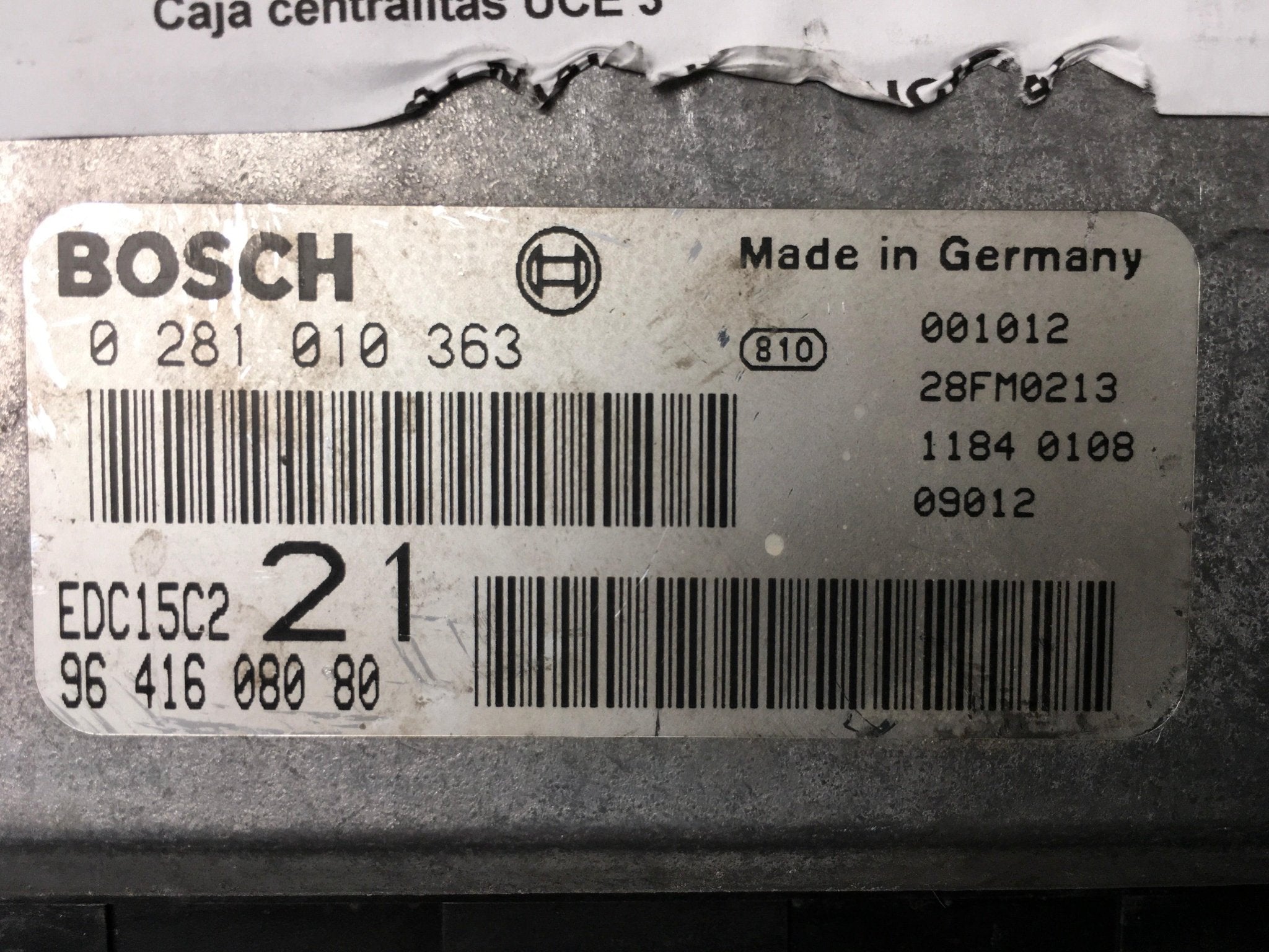 Centralita Motor Peugeot 406 - 9641608080