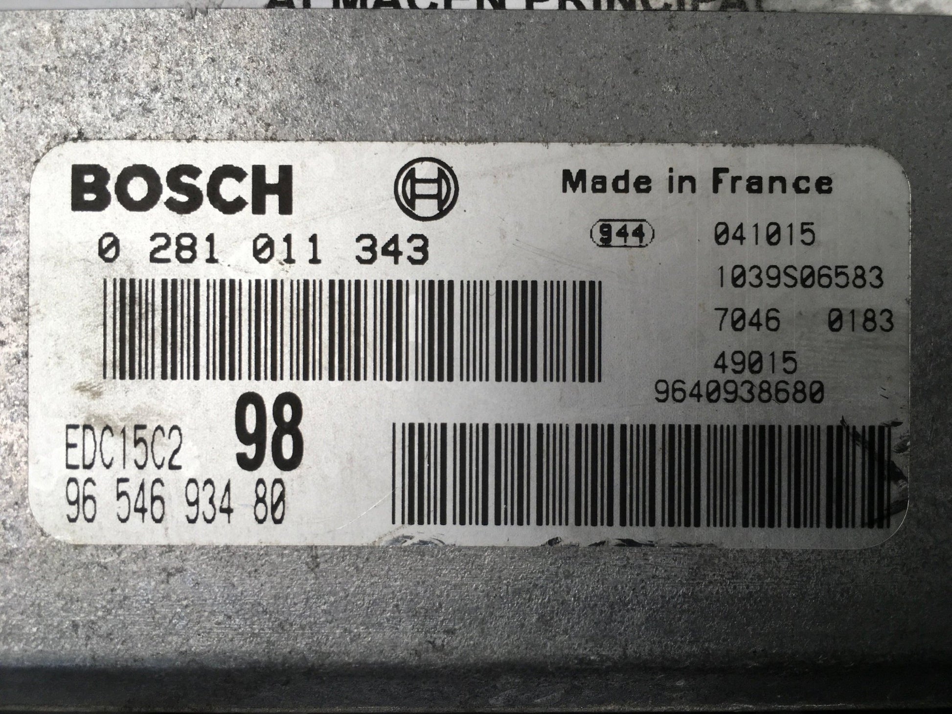 Centralita Motor Peugeot Expert I - 9654693480