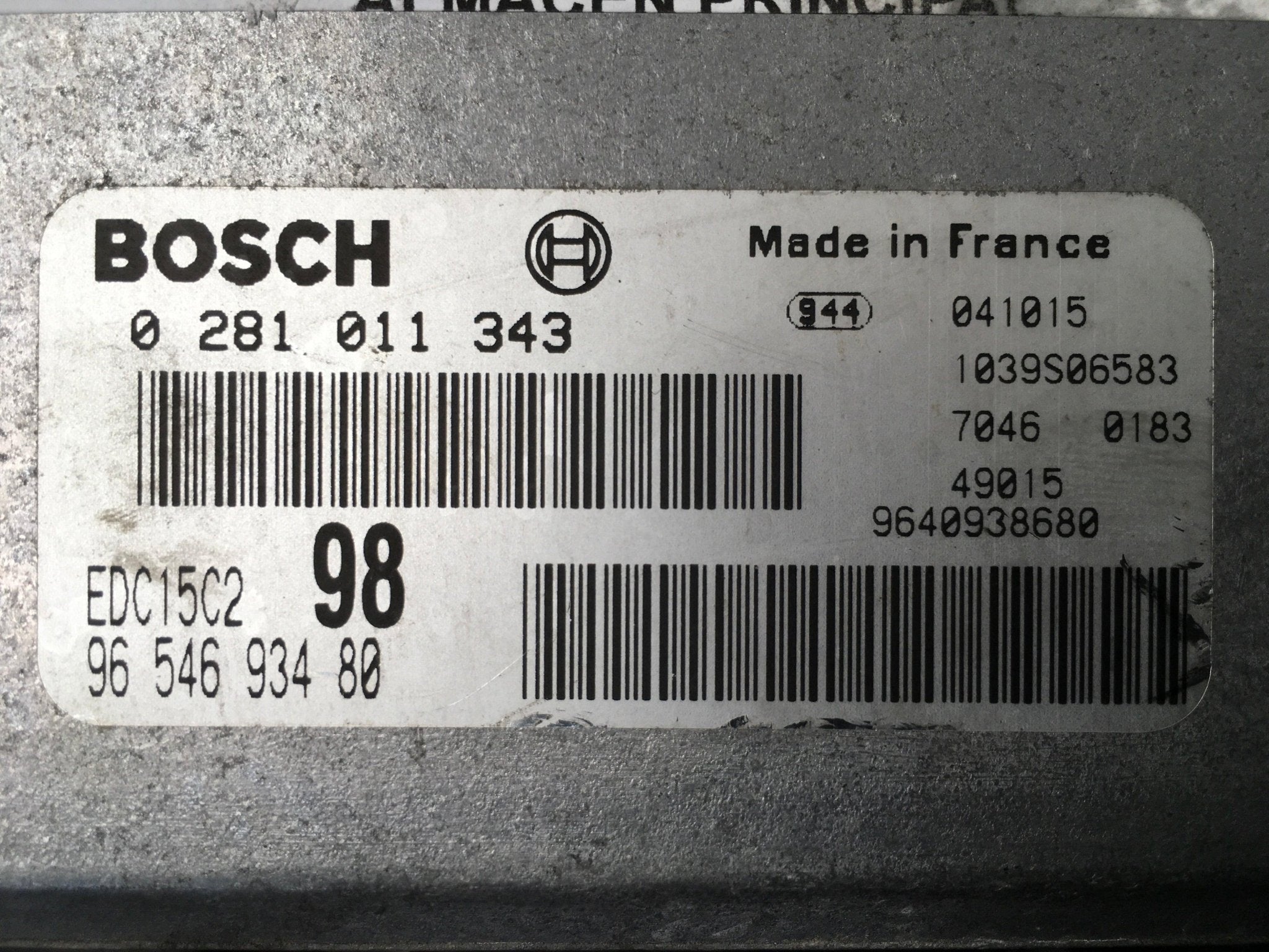 Centralita Motor Peugeot Expert I - 9654693480