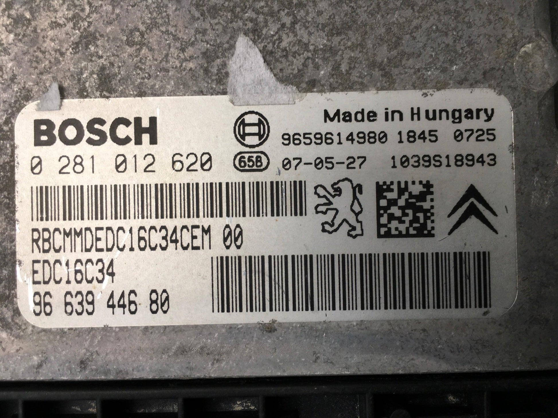 Centralita Motor Peugeot Partner - 9663944680