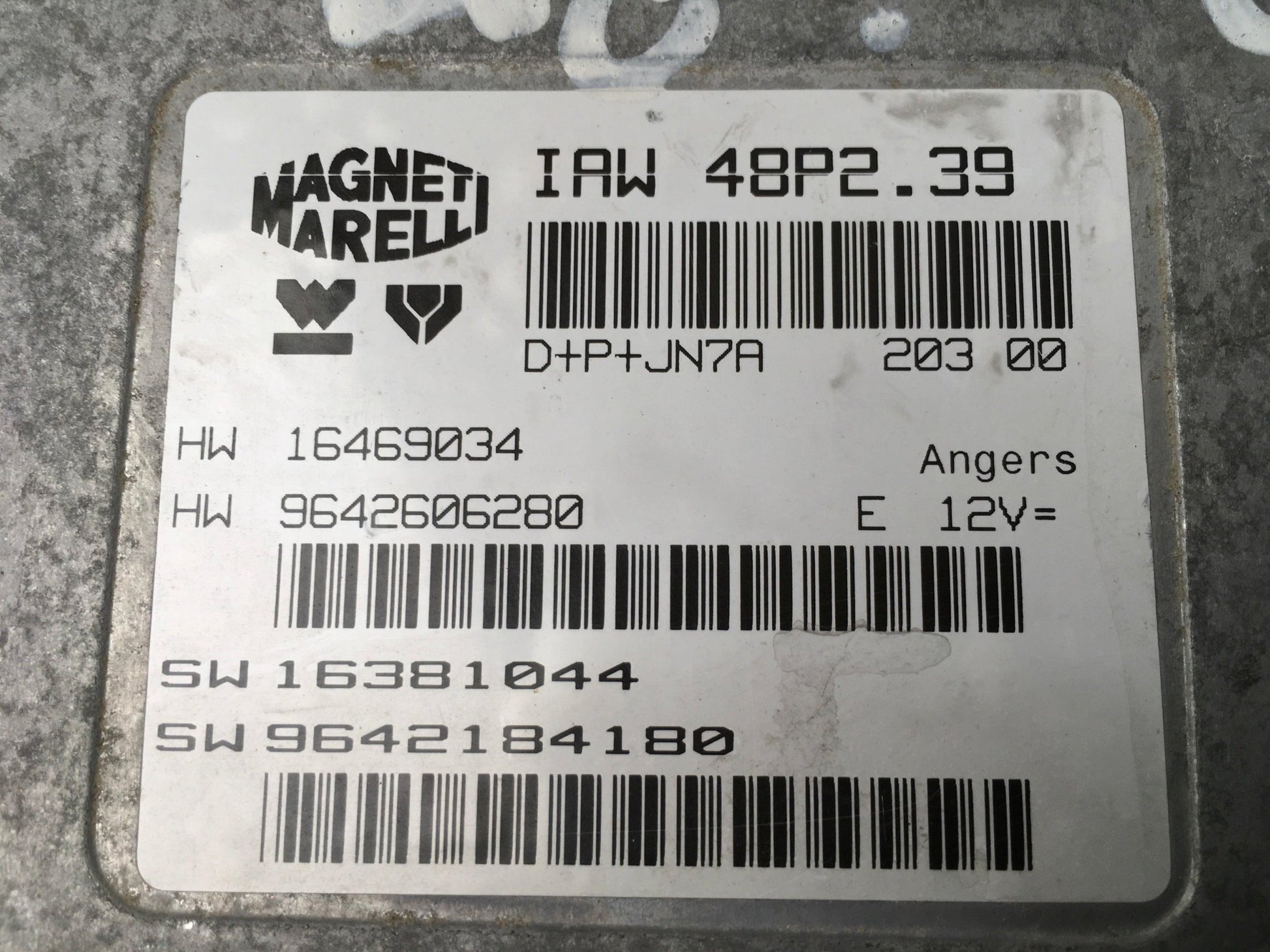 Centralita Motor PSA 9642606280 - 0261203736