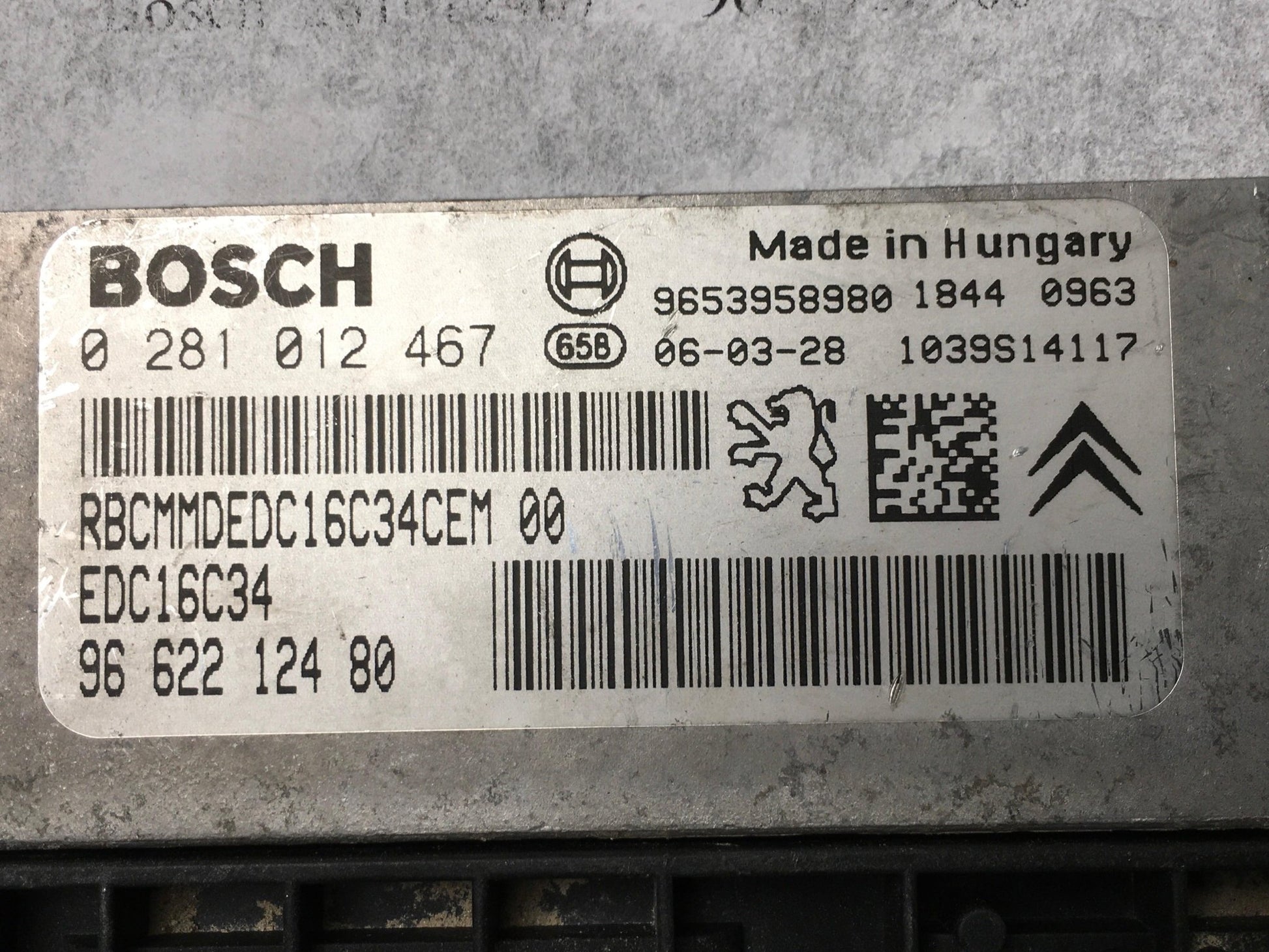 Centralita Motor PSA 9653958980 - 9653958980