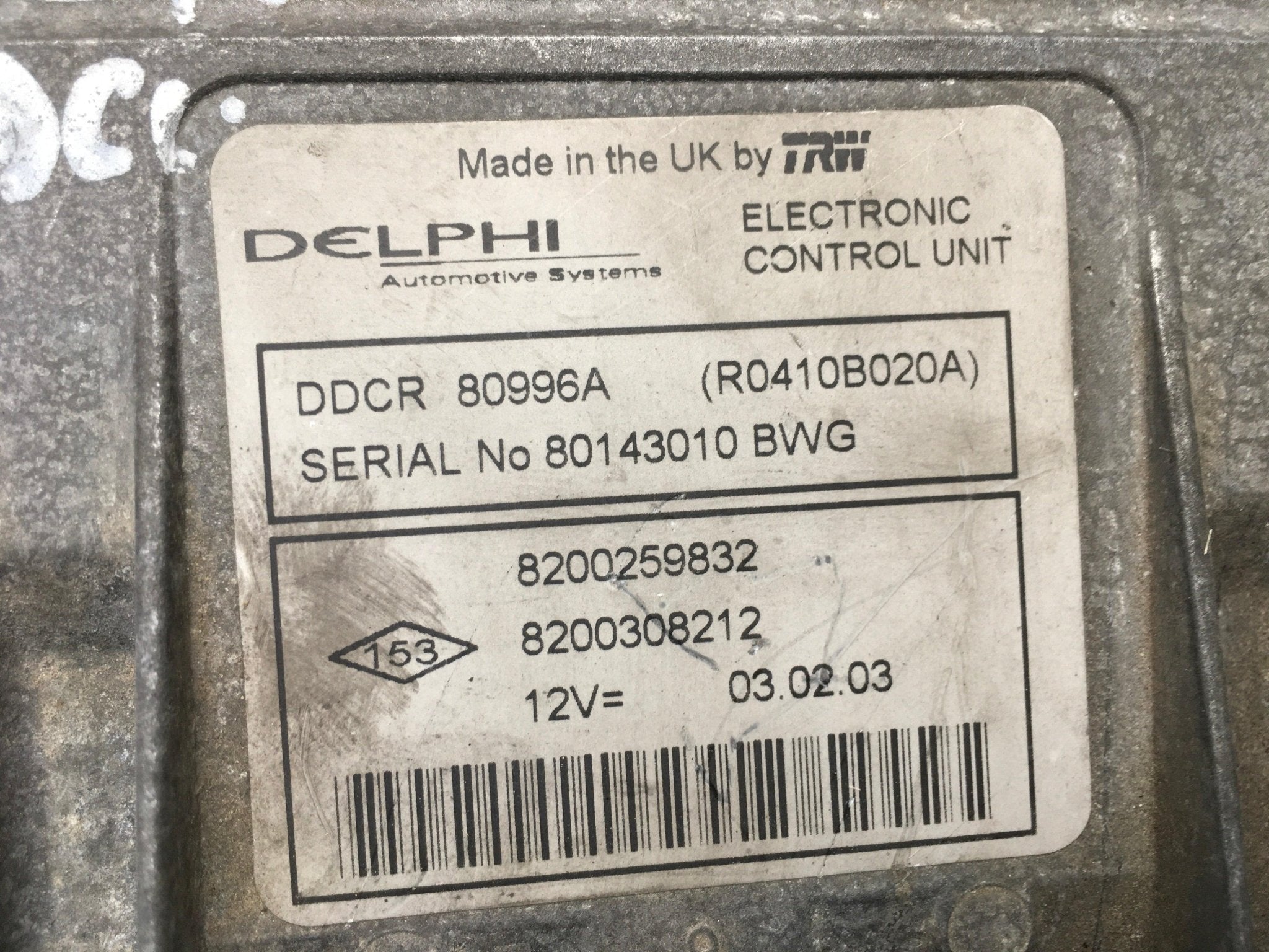 Centralita Motor Renault Megane II - 8200259832