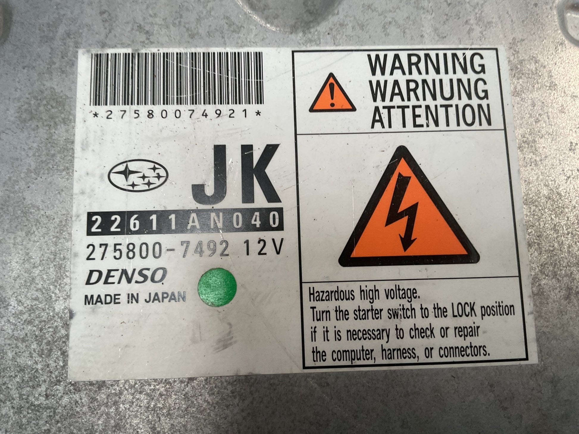 Centralita motor Subaru Legacy 03-09 2.0 - 2758007492