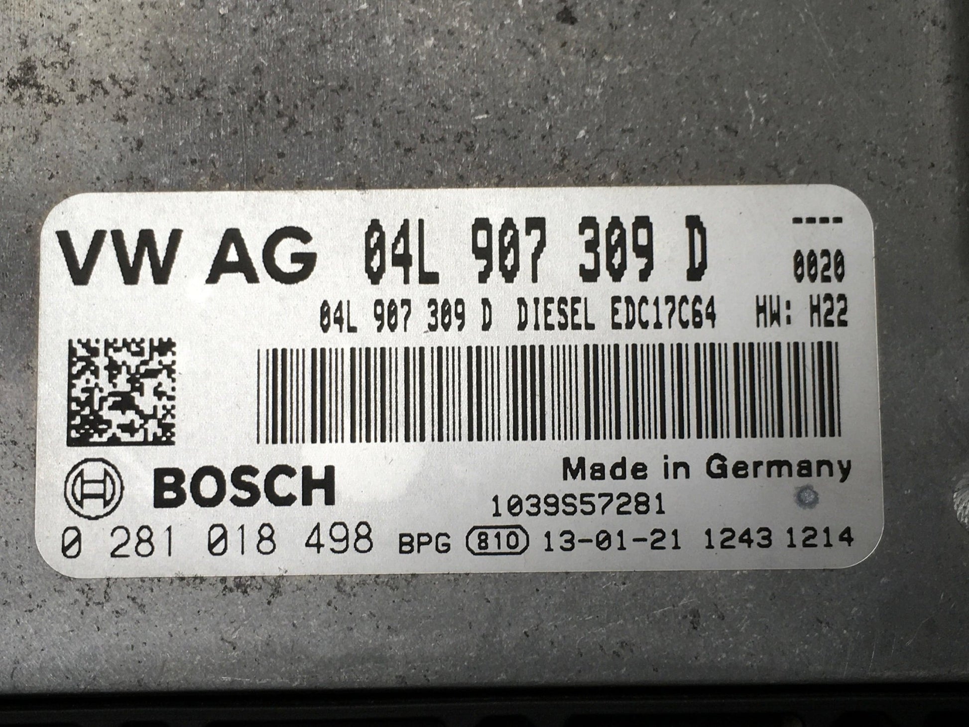 Centralita Motor VW 04L907309D - 04L907309D