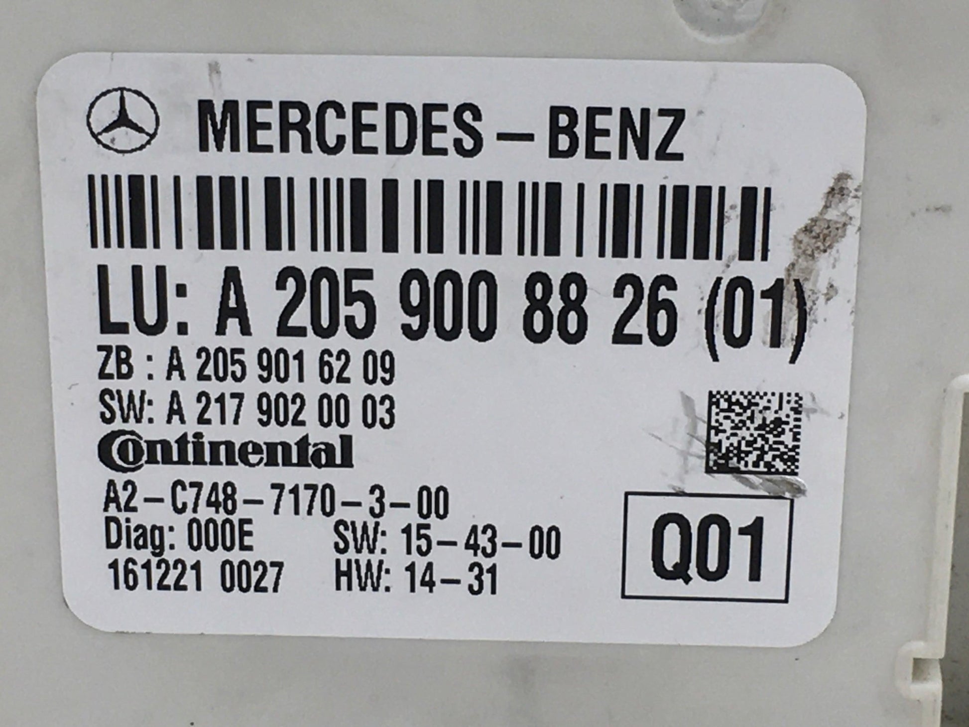 Centralita SAM Mercedes W205 - A2059008826