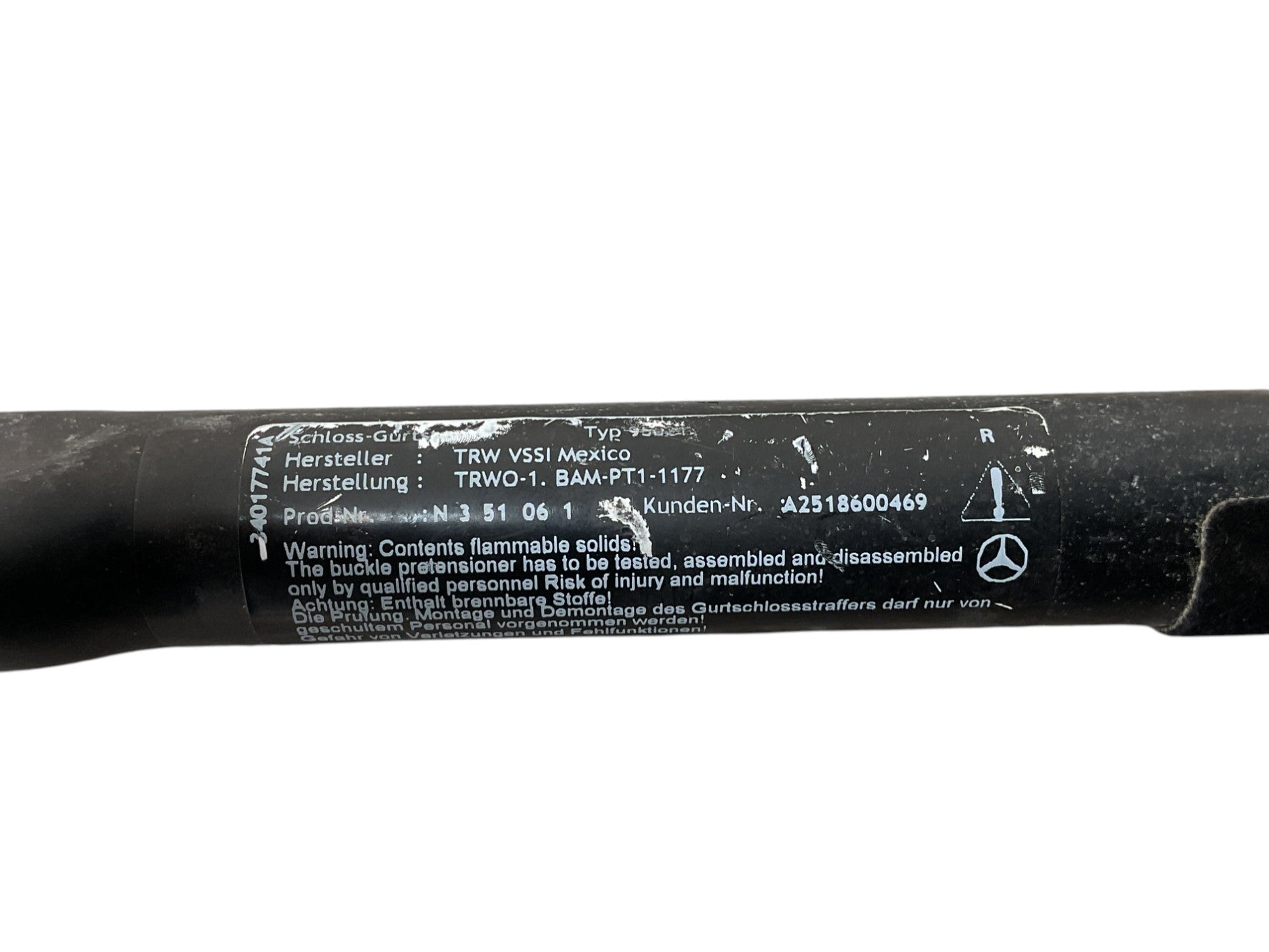 Cerradura cinturon del dcho Mercedes W251 W164 - A2518600469