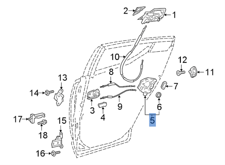 Cerradura tra dcha Toyota C - HR - 69050F4010