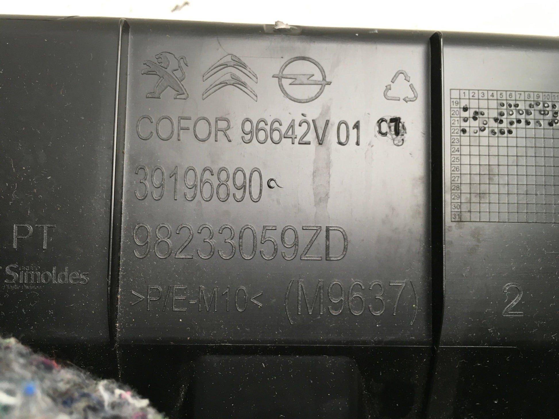 Cierre maletero Opel Corsa F - 98233059ZD