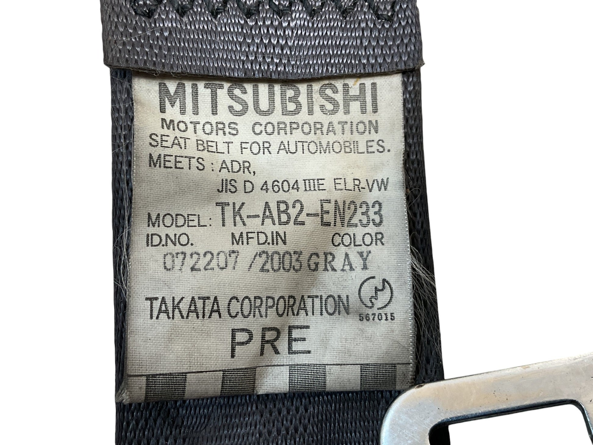 Cinturon del dcho Mitsubishi Pajero 1999-2006 - TKAB2EN233