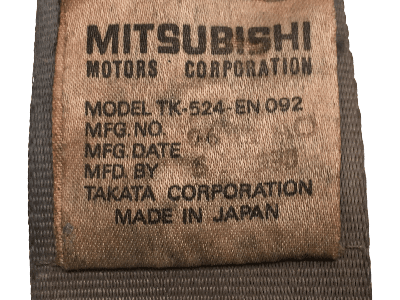 Cinturon del dcho Mitsubishi Pajero I - TK524EN092