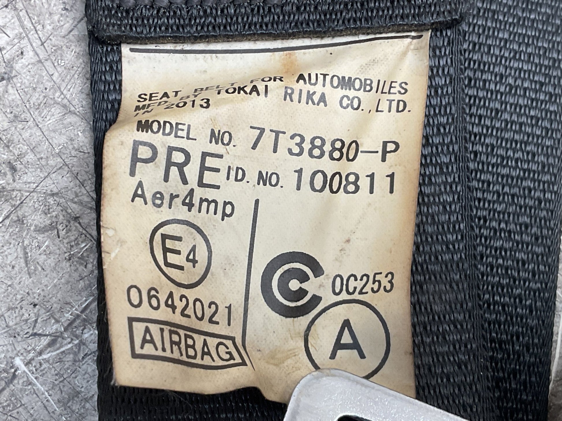 Cinturon del dcho Toyota Rav4 2005 - 2012 - 7T3880 - P