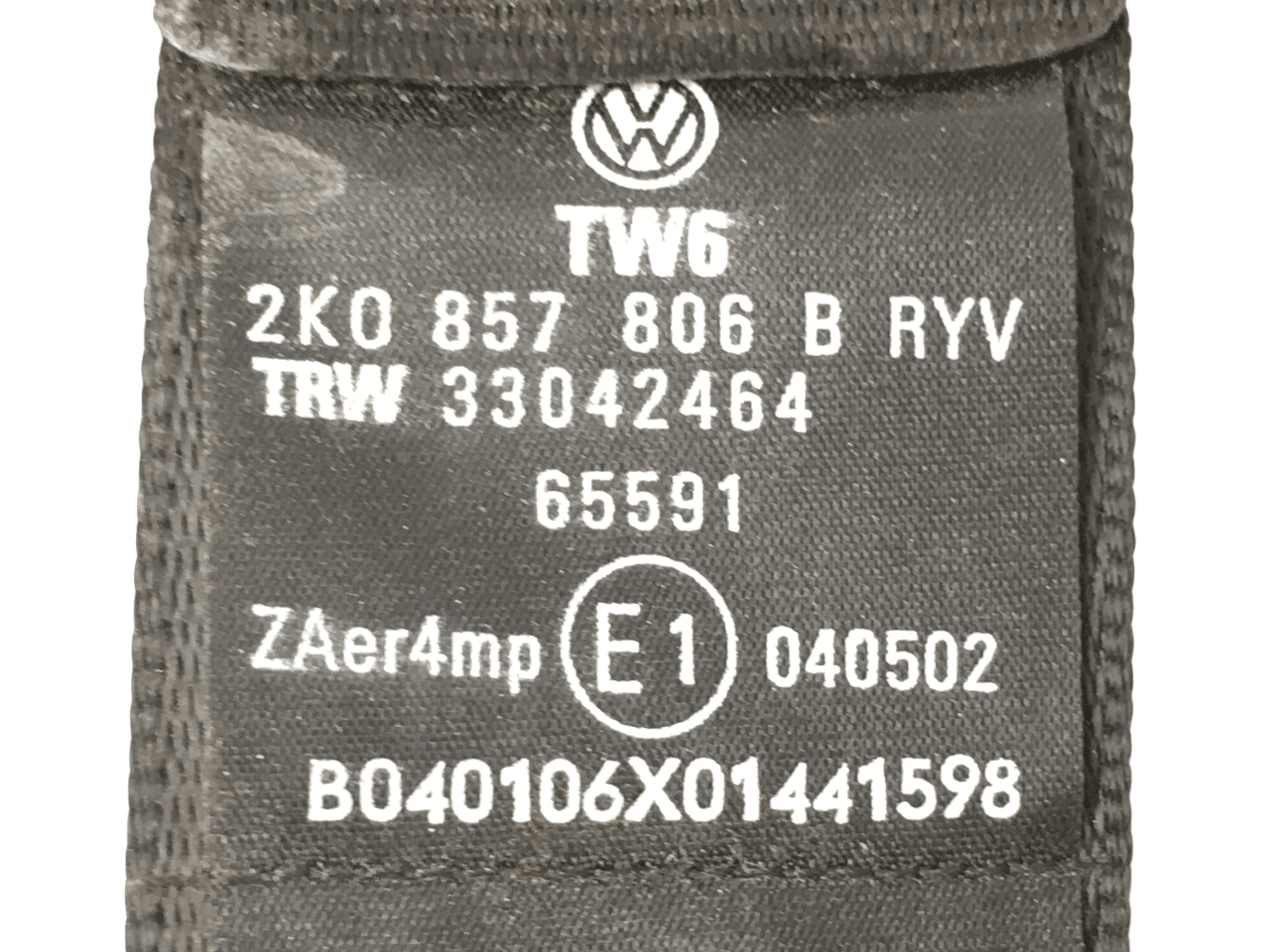 Cinturon del dcho VW Caddy III - 2K0857806B