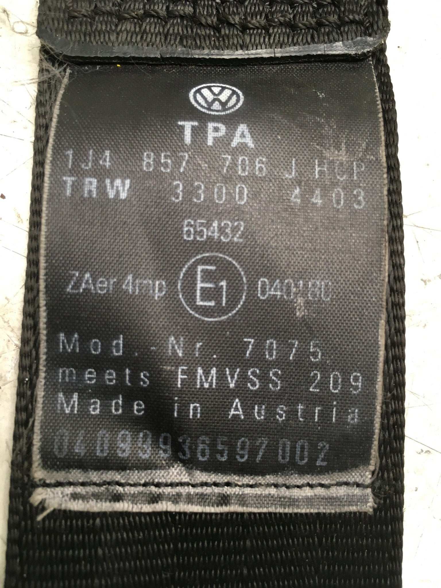 Cinturon del dcho VW Golf IV Bora 1J - 1J4857706J