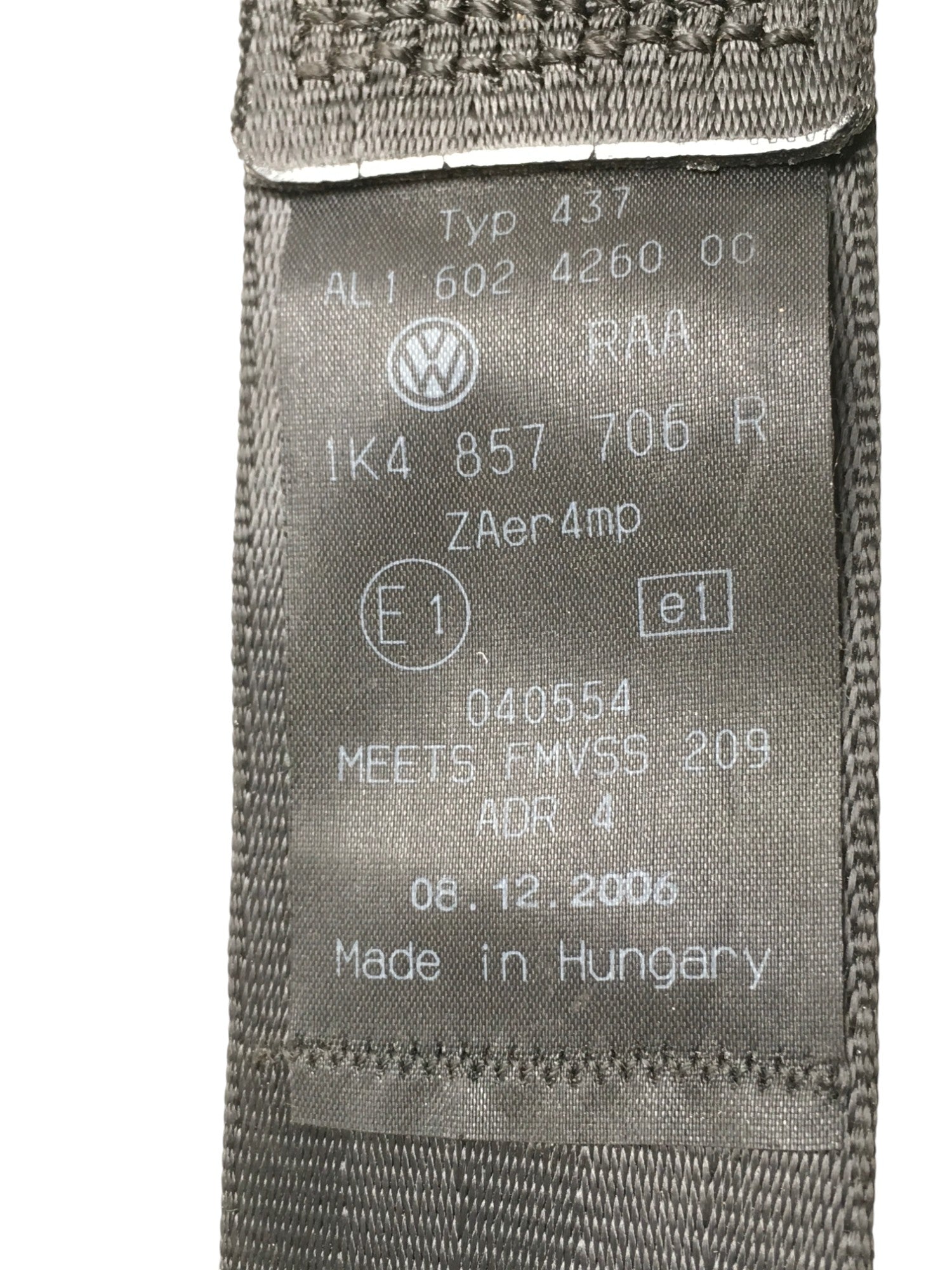 Cinturon del dcho VW Golf V - 1K4857706R