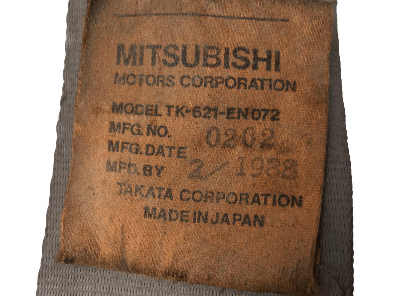 Cinturon del izq Mitsubishi Pajero I - TK621EN072