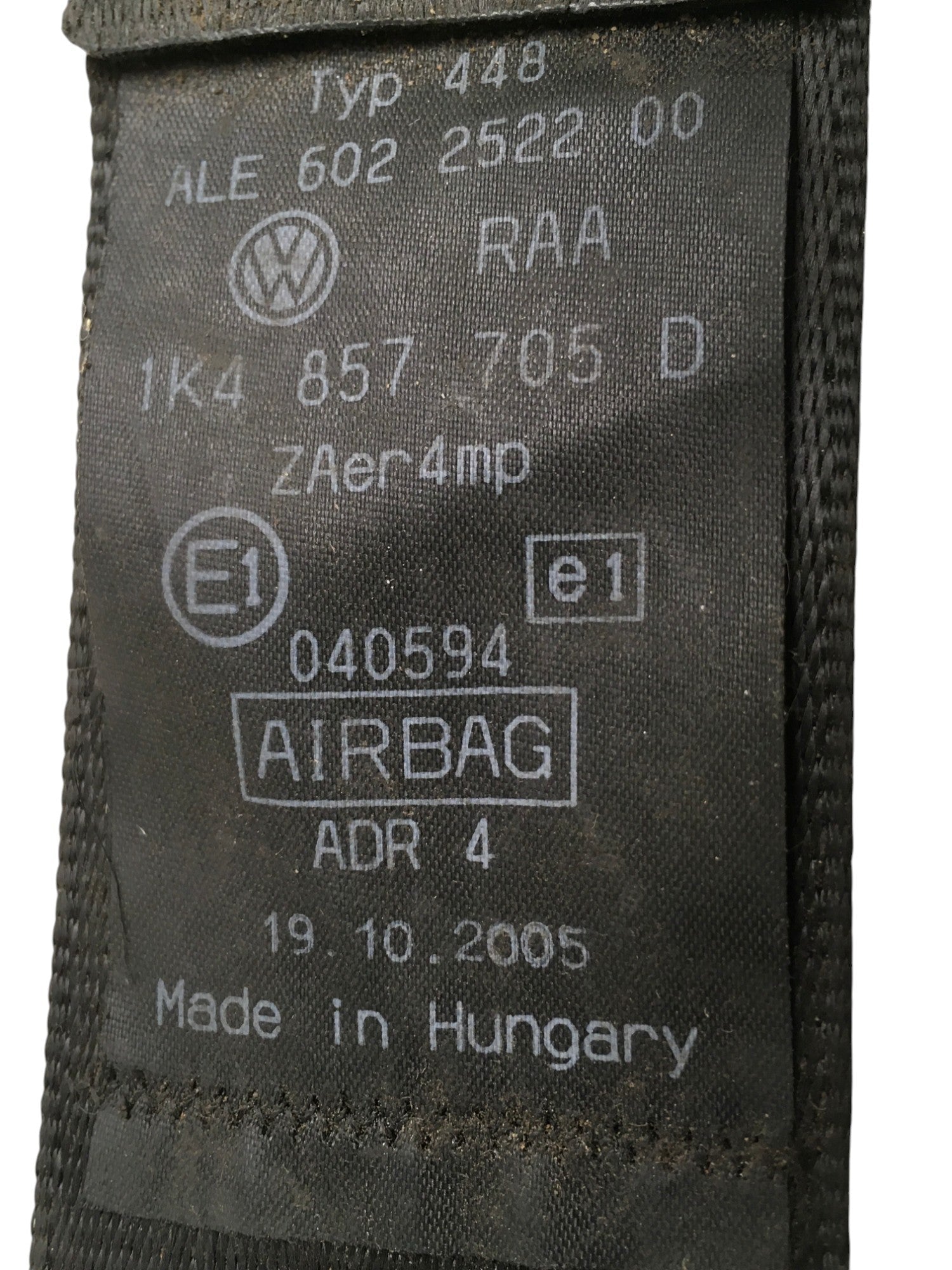 Cinturon del izq VW Golf V - 1K4857705D