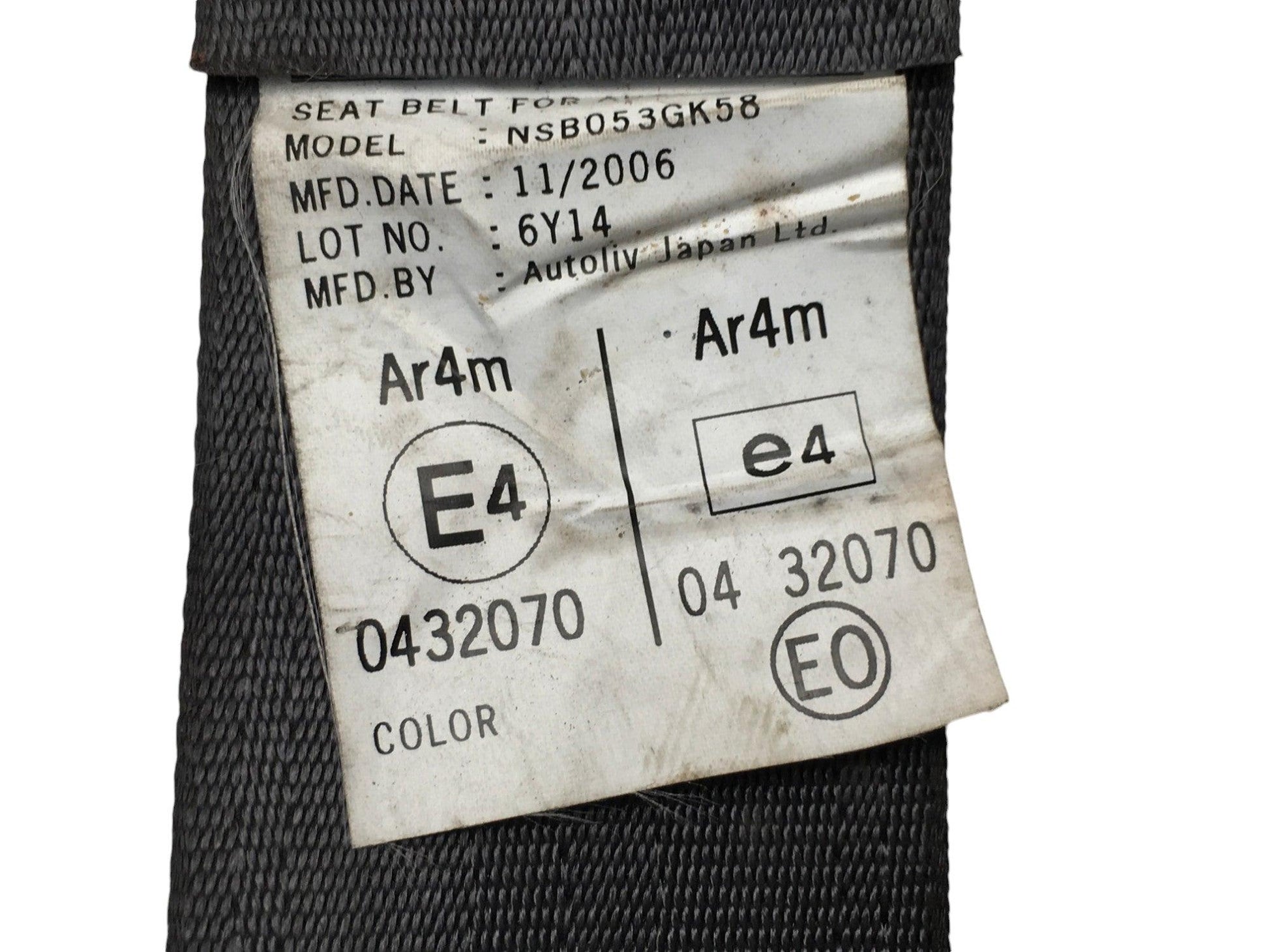 Cinturon tra central Honda Accord VII - NSB053GK58