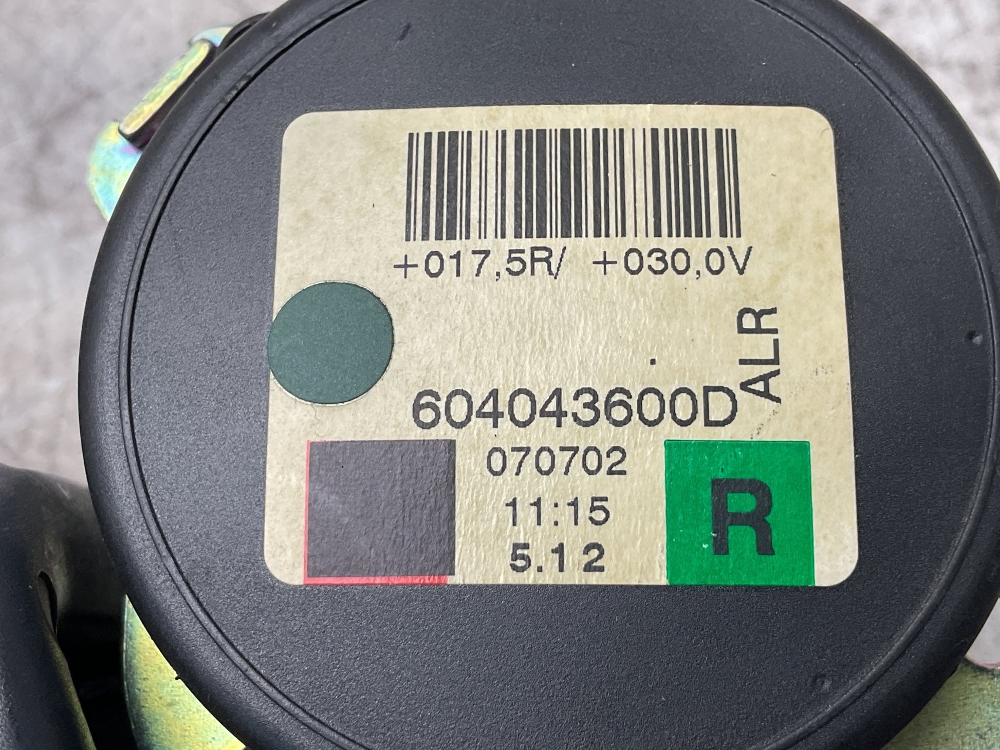 Cinturon tra dcho Land Rover L320 604043600D - 604043600D