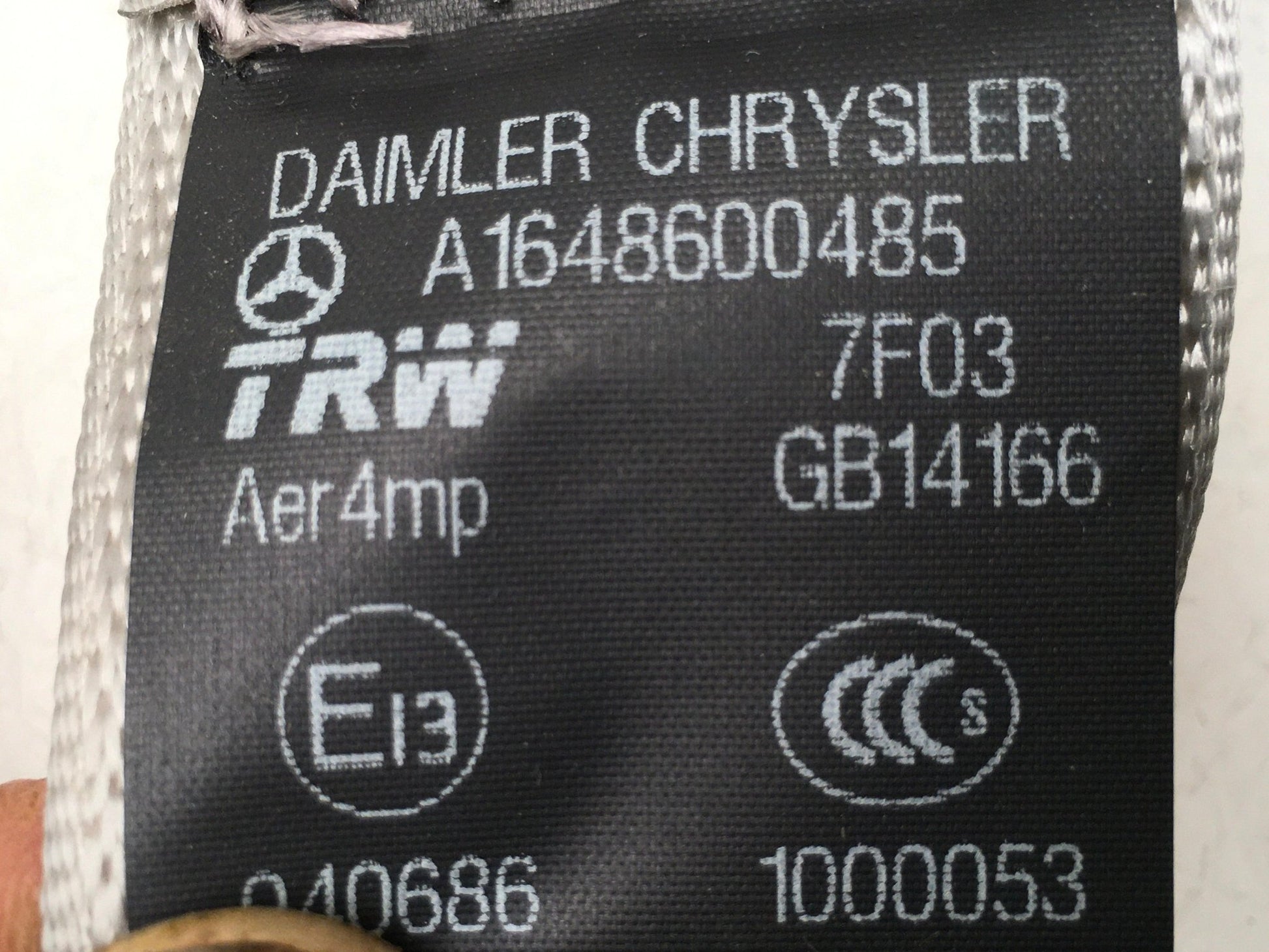 Cinturon tra dcho Mercedes W164 - A1648600485