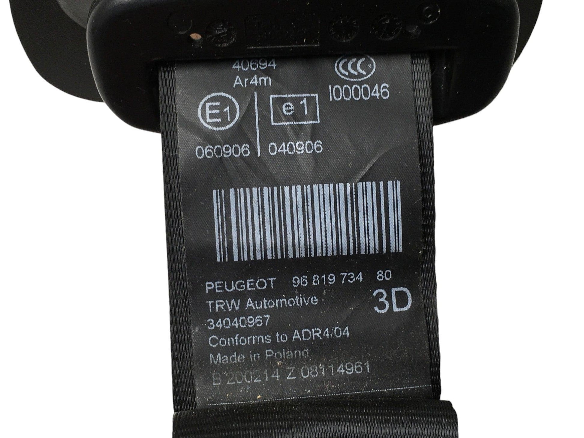 Cinturon tra dcho Peugeot 5008 I - 9681973480