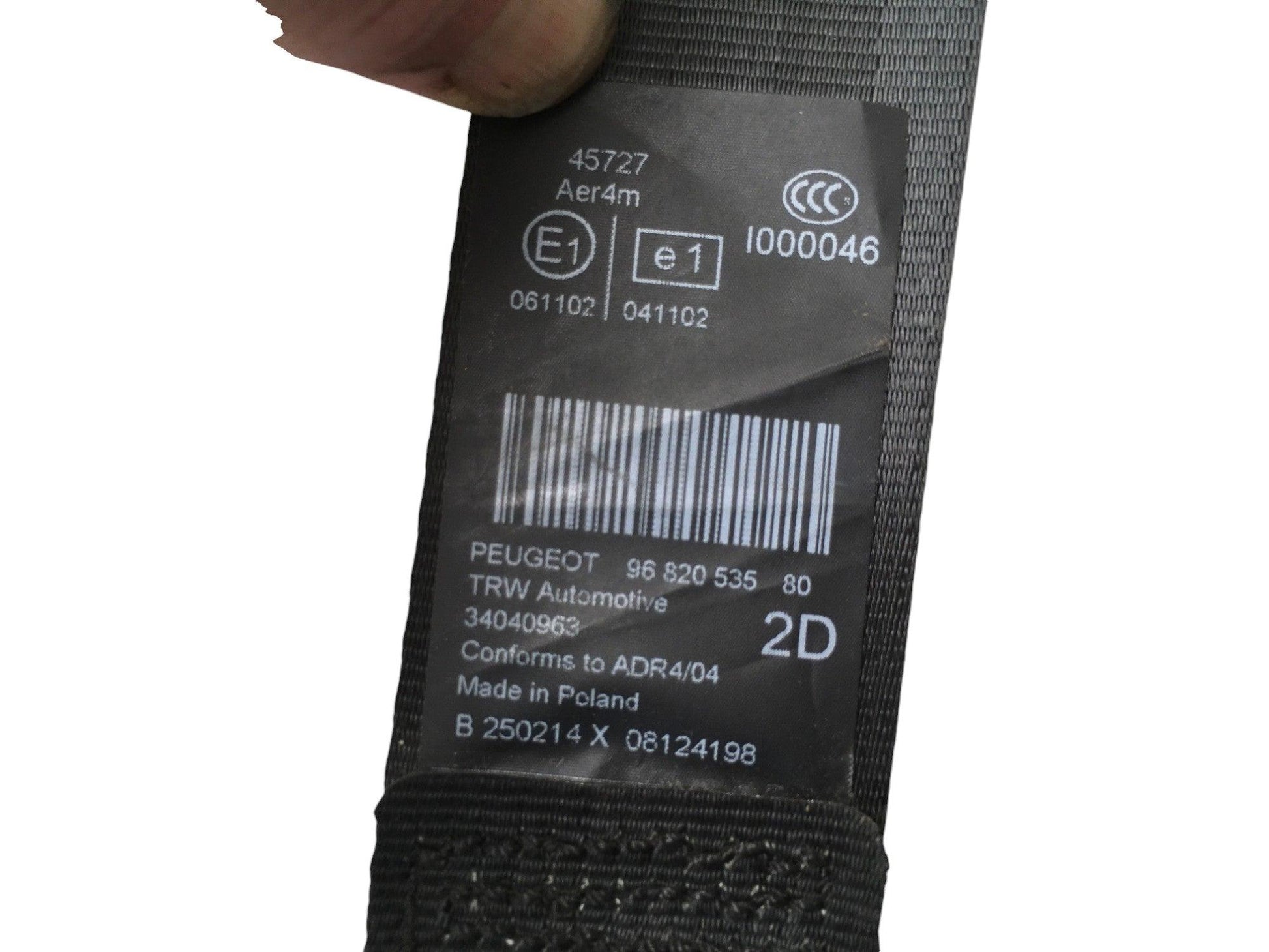 Cinturon tra dcho Peugeot 5008 I - 96820535