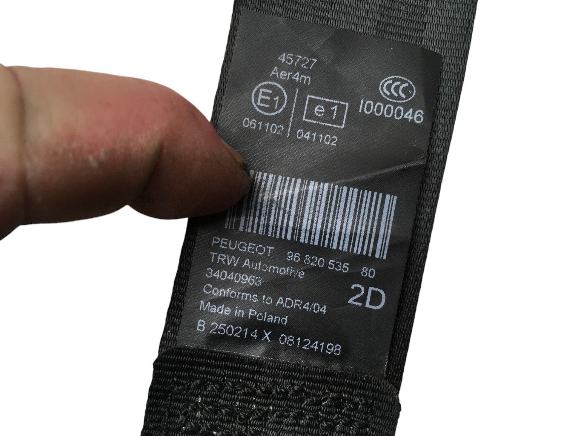 Cinturon tra dcho Peugeot 5008 I - 96820535