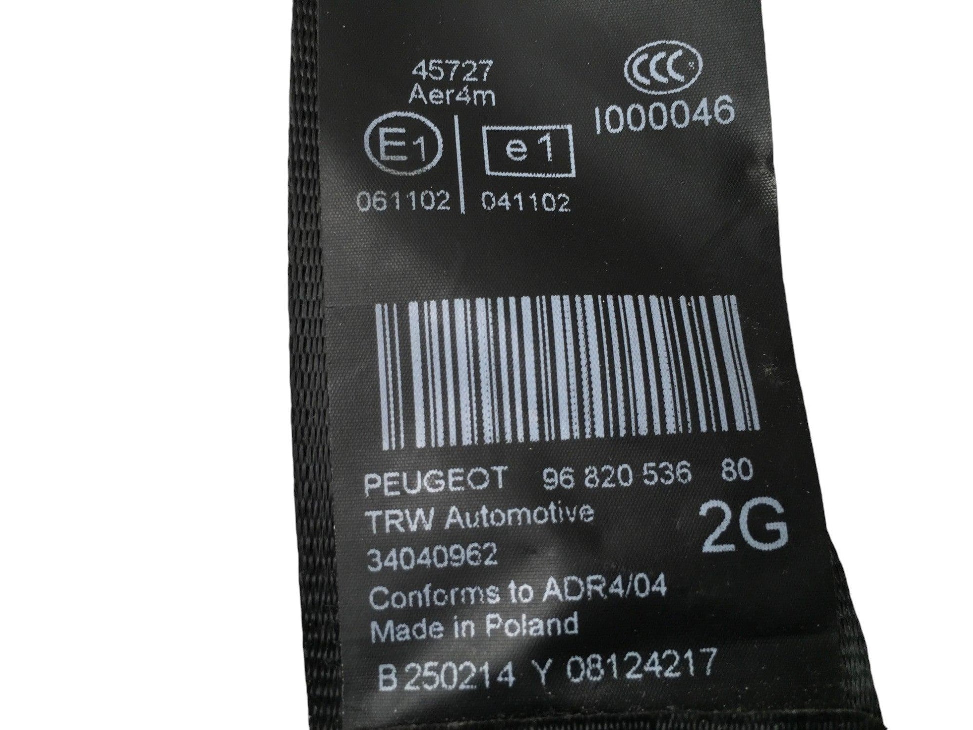 Cinturon tra izq Peugeot 5008 I - 9682053680