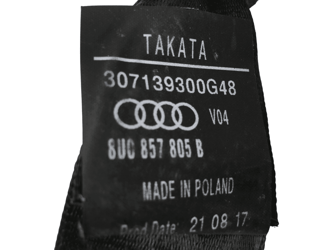 Cinturon trasero Audi Q3 8U0857805B - 8U0857805B