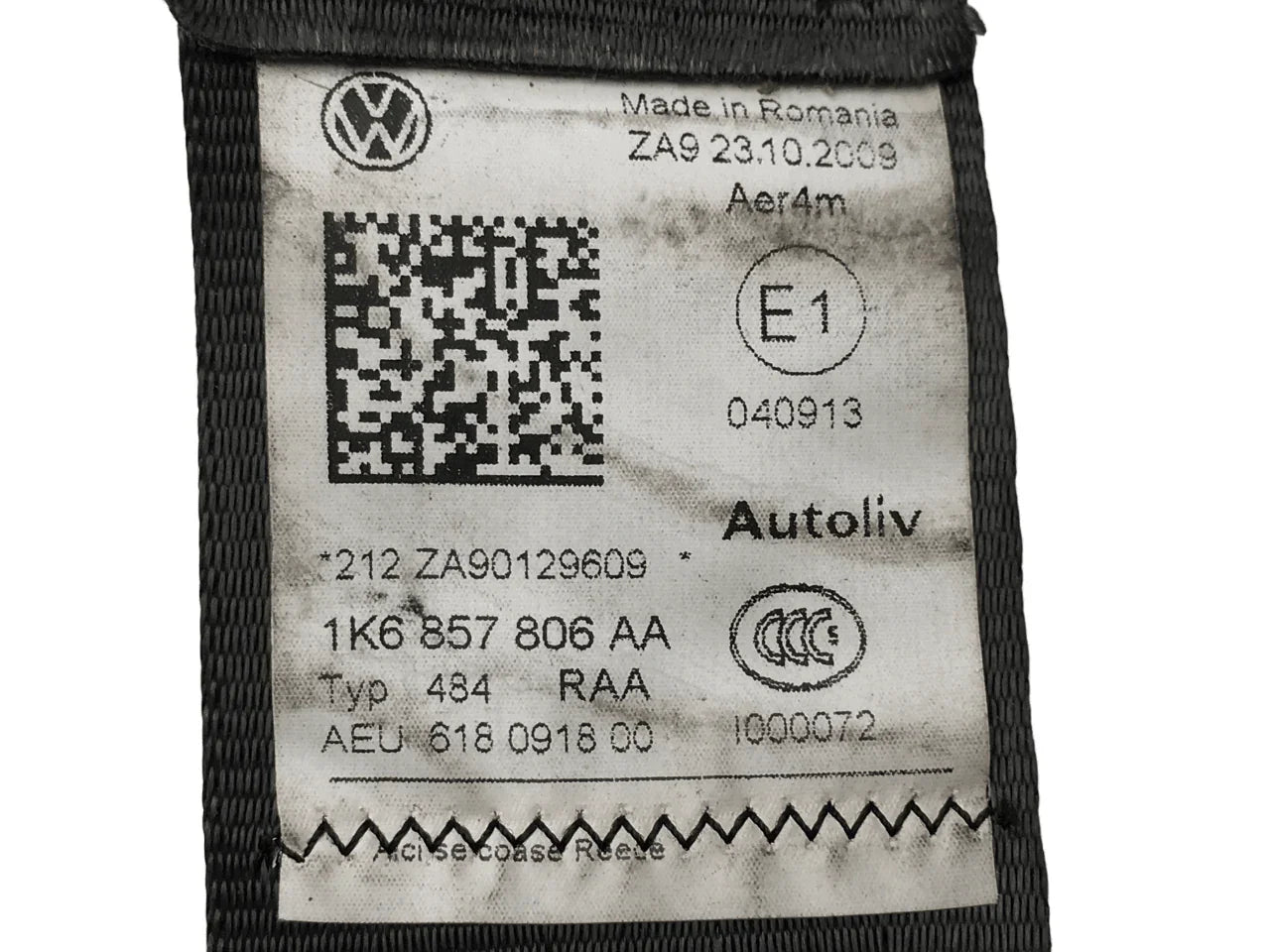 Cinturon trasero dcho VW Golf VI