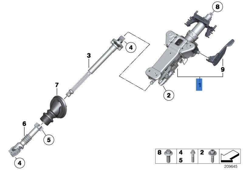 Columna direccion BMW F10 F07 - 32306795345