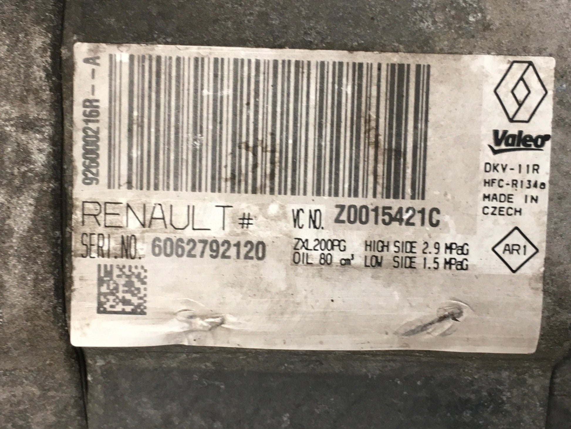 Compresor A/C Dacia Sandero II - 926000216R