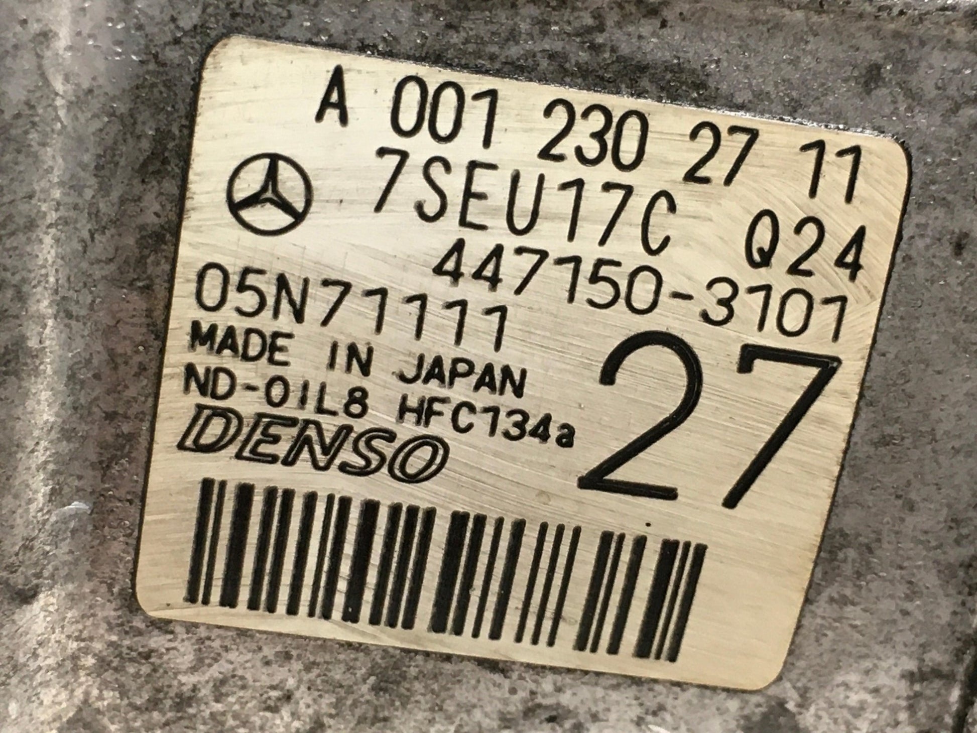 Compresor A/C Mercedes A0012302711 - A0012302711