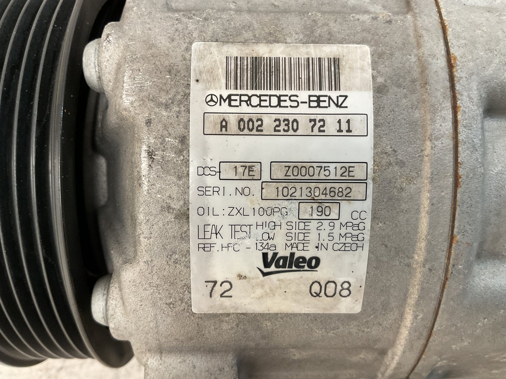 Compresor A/C Mercedes A0022307211 - A0022307211