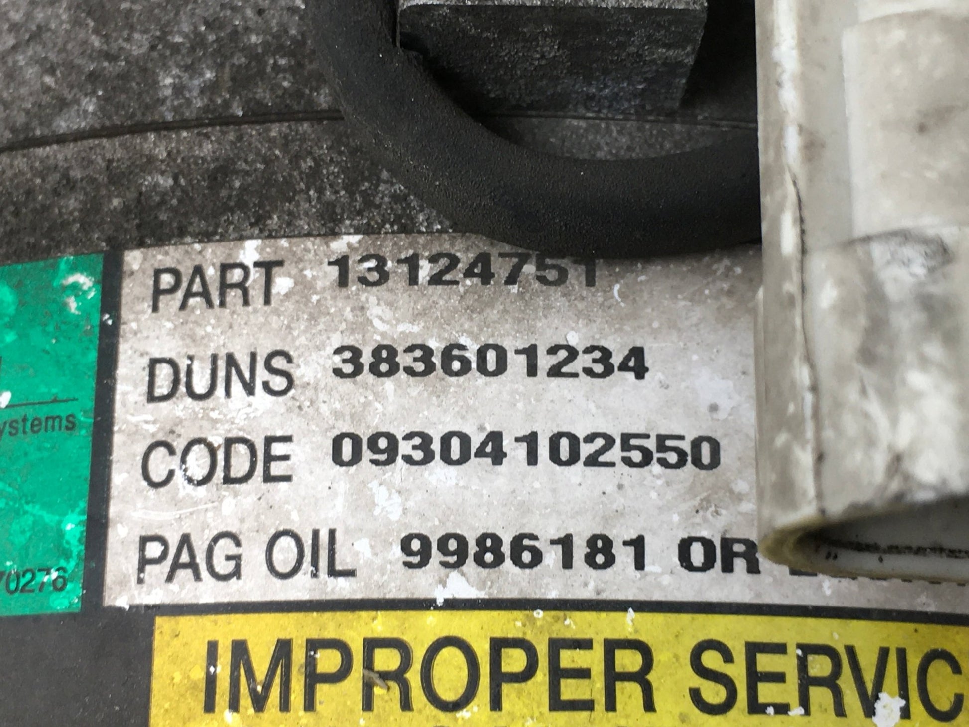 Compresor A/C Opel Zafira B Astra H - 13124751