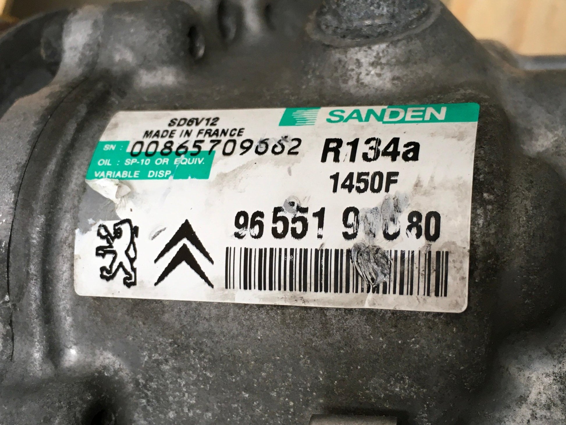 Compresor A/C PSA 9655191680 - 9655191680