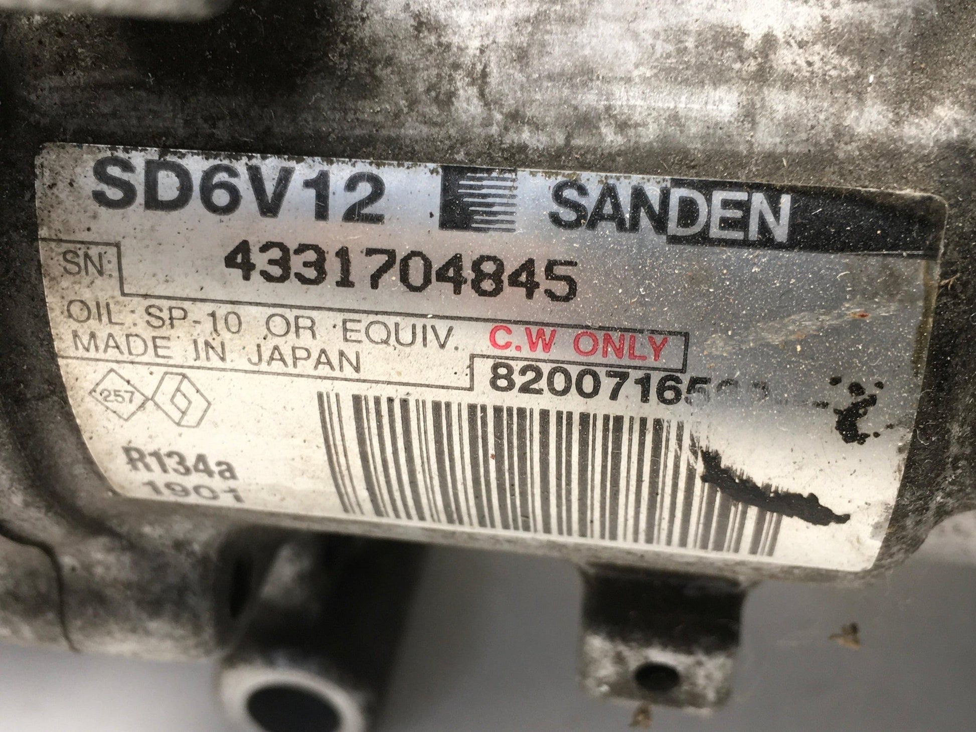 Compresor A/C Renault Dacia 8200716562 - 8200716562