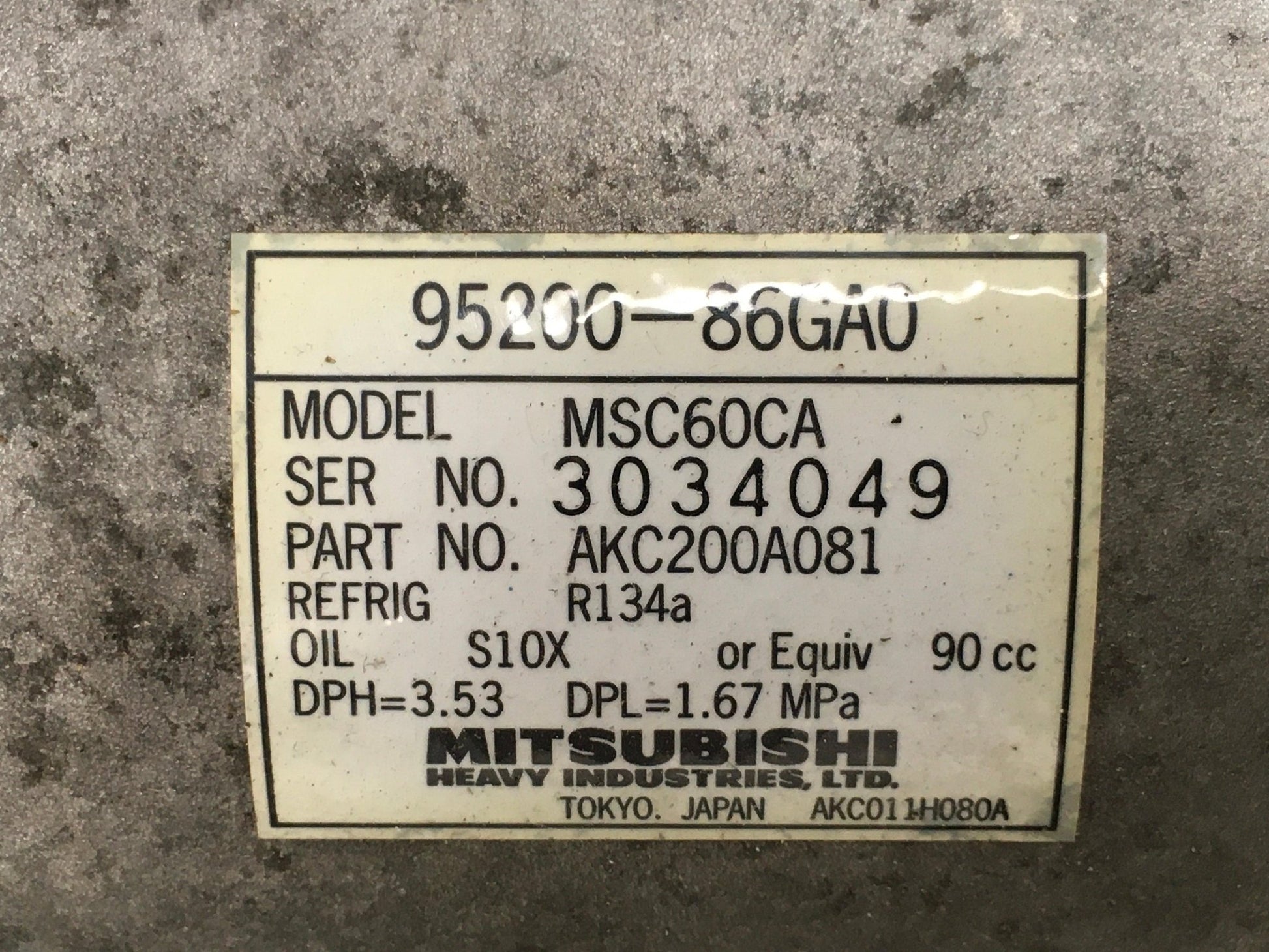 Compresor A/C Suzuki 9520086GA0 - 9520086GA0_