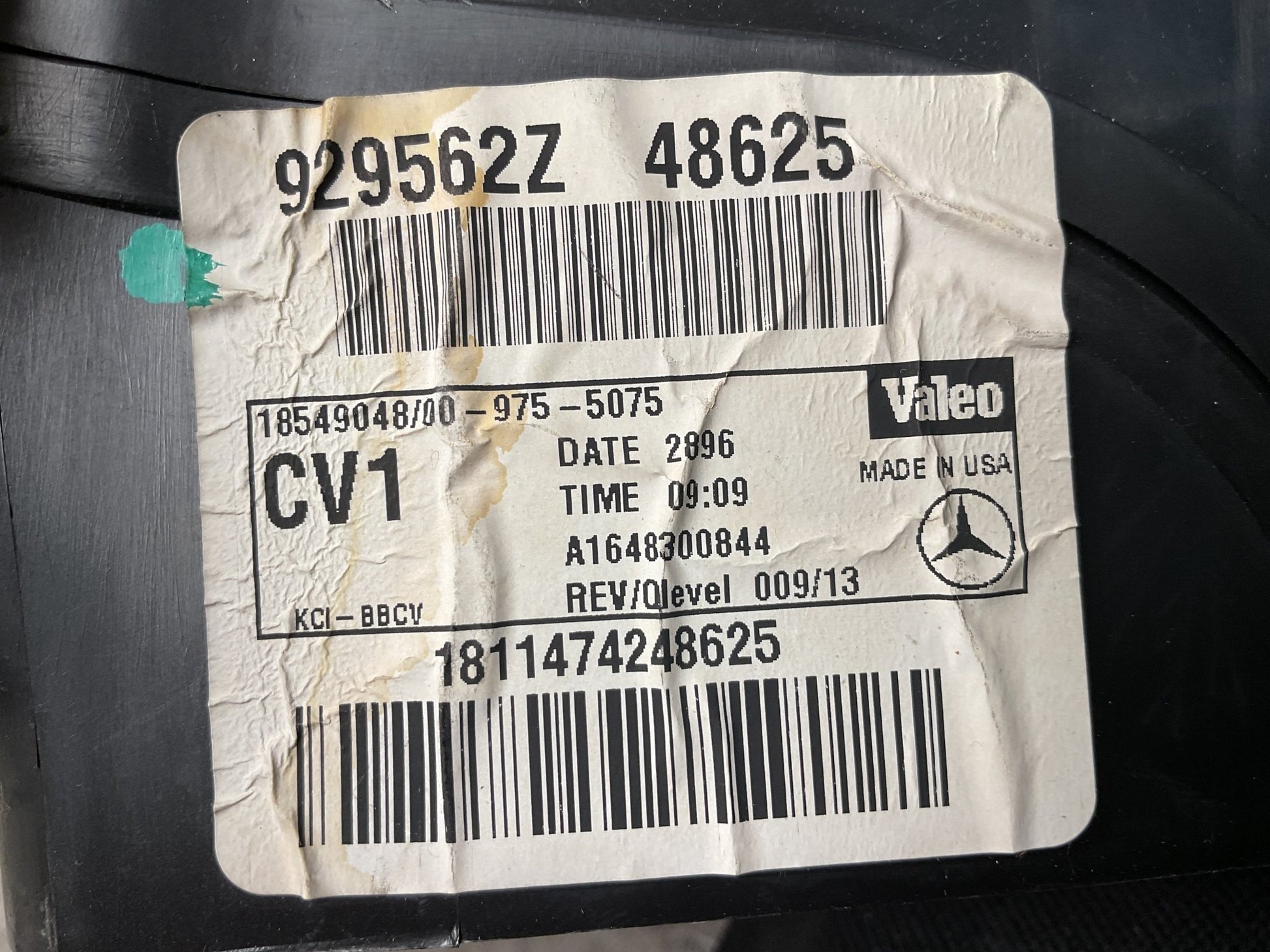 Conducto aire centro Mercedes W164 05 - 11 - A1648300844