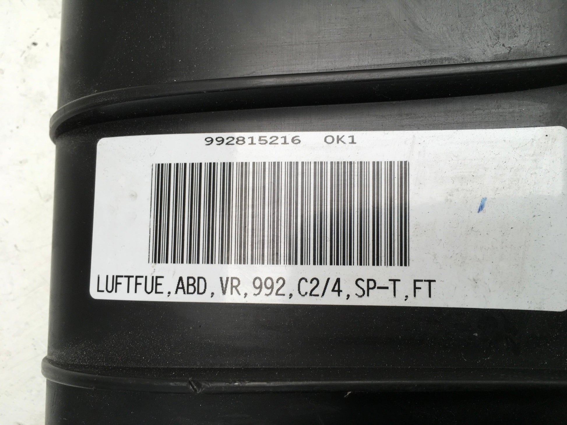 Conducto aire dcho Porsche 911 992 - 992815216
