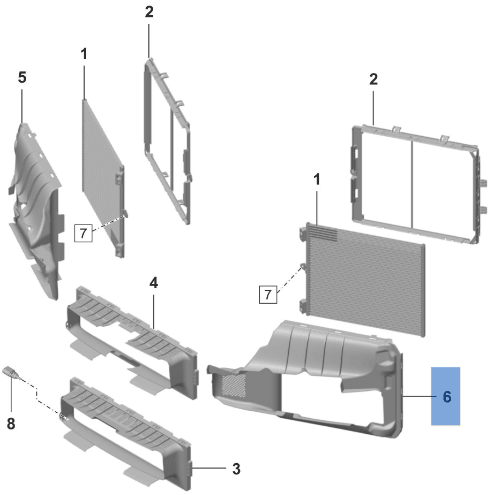 Conducto izq Radiador Porsche 911 992 - 992815215