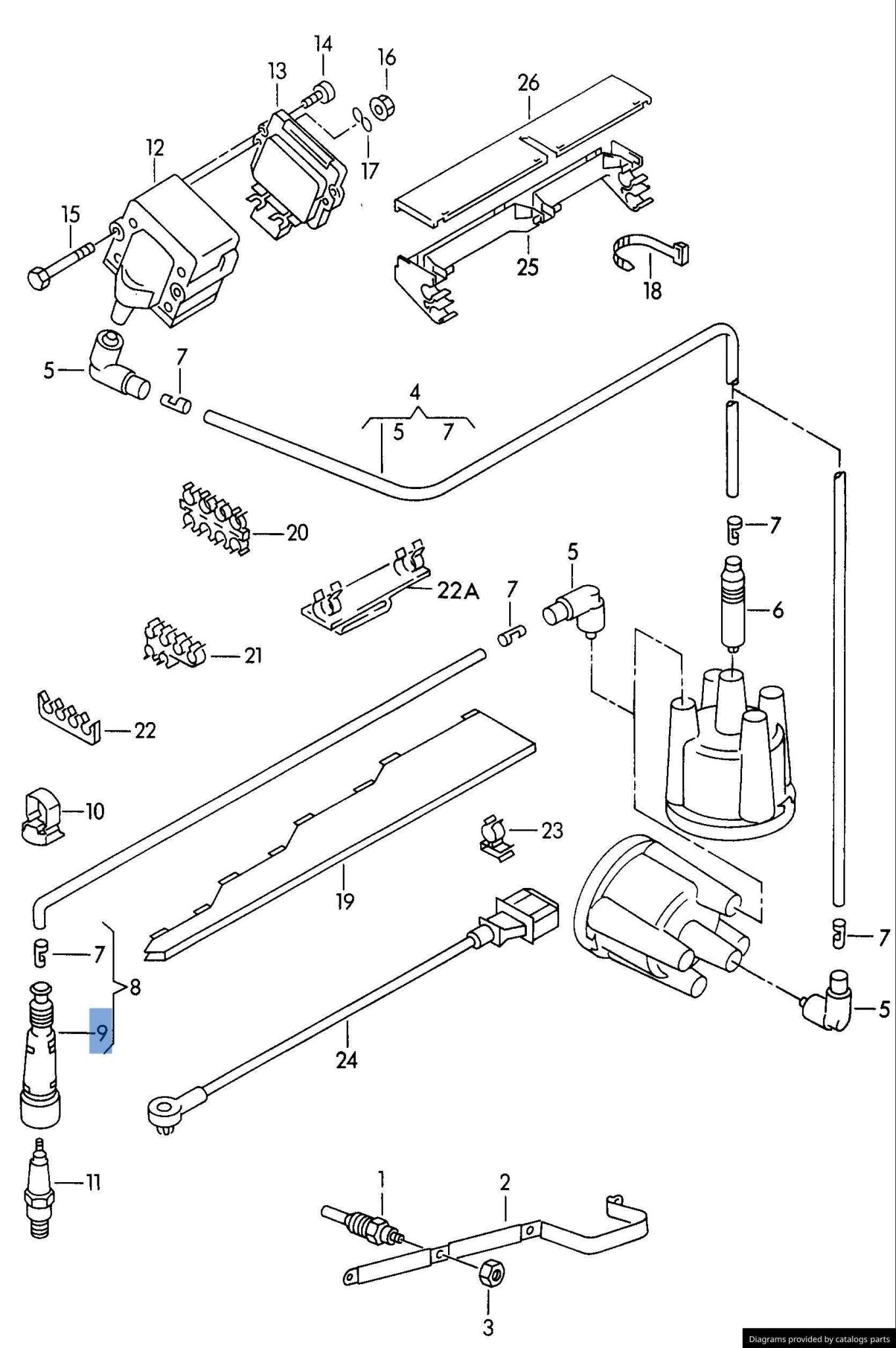 Conector Bujia VW 027905447 - 027905447
