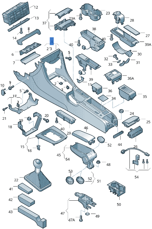 Consola central Audi A3 8P - 8E0863241G